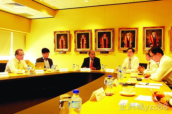 姜捷总裁率亚洲城yzc88西威管理层赴新加坡拜访交流